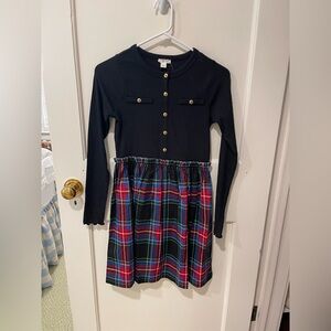 Crewcuts Plaid Kids Dress with Black Top Size 12